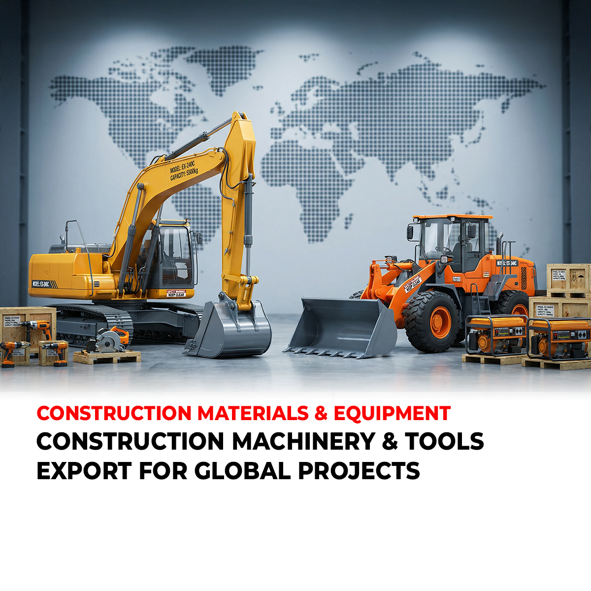 Construction Machinery & Tools Export | Global Equipment Supply