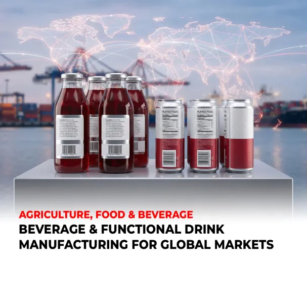 BEVERAGE & FUNCTIONAL DRINK MANUFACTURING FOR GLOBAL MARKETS